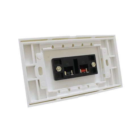 Speaker Wall Plates with Terminal Block Connector for Stereo Home Theater (2 Pack, 2 Terminal)