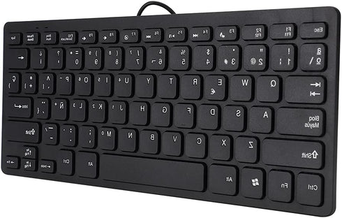 Wired Spanish Keyboard, USB Interface, 78 Keys Ultra-Thin Design for Desktop Computer, Suitable for Office and Games