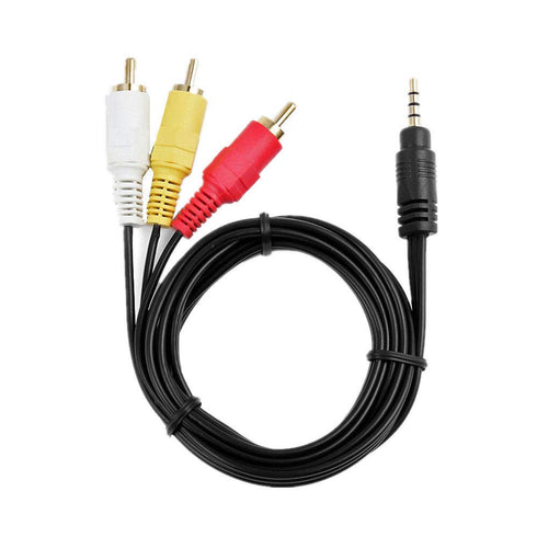 3.5mm Male to 3 RCA Male Plug AV A/V Audio Video Cable for Samsung Digital Camcorder SMX-F40 Series