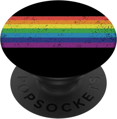 Rainbow Flag Retro Style LGBT Gay Pride PopSockets Standard PopGrip