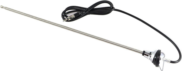 1409KMT 1x 3 Section Retractable Round Base Vintage Style AM/FM Radio Antenna Assy