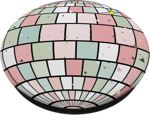 Retro Groovy Pastel Aesthetic Disco Ball PopSockets Standard PopGrip