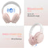 SLuB Wireless Headphones Over Ear, Foldable Bluetooth Headset, HD Stereo Sound, Built-in HD Microphone, 30H Playtime, Suitable for Mobile Phones, Computers, TVs, Games, Outdoors, Offices (Pink)