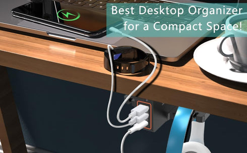 cozoo Headset 3 Headphone Stand with USB Charger Under Desk Holder Mount USB Charging Station,iWatch Stand Watch Dock