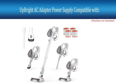 UpBright 36V AC/DC Adapter for TMA T150 T-150, 29.6V 2200mAh Li-ion Battery Cordless Stick Vacuum Charger