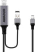 USB C to HDMI Adapter with Charging Cable, 4K 30Hz Compatible with MacBook 2018, iPad Pro, 6.6FT (Black)