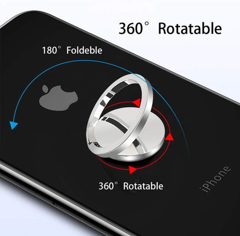 Tomorotec 8 7 6S 6 5s 5 S8 S7 S6 Ultra Slim Phone Ring Holder, Thin Cell Phone Ring Stand for Magnetic Car Mount
