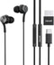 Maxell USB-C Wired Earbuds with USB-A Adapter, Built-in Microphone with Volume and