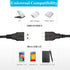 Micro USB 3.0 Cable (2 Pack) - 1ft USB 3.0 A to Micro B, compatible with Seagate, WD My Passport, and cameras.