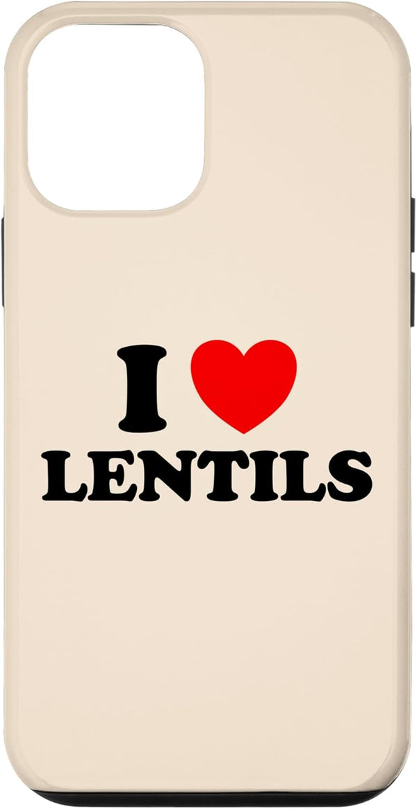 I Heart Lentils I Love Lentils Funny Healthy Soup Eat Legume Indian Food Dal Case