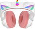 Unicorn Kids Headphones for Girls, Foldable Bluetooth Headphones for Toddlers, Light Up Wireless Headphones for
