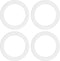 PATIKIL Universal Plastic Magnetic Adapter Ring, 4 Pcs Ultra-Thin Sticker Ring Adhesive Nickel-Iron