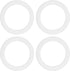 PATIKIL Universal Plastic Magnetic Adapter Ring, 4 Pcs Ultra-Thin Sticker Ring Adhesive Nickel-Iron