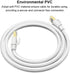 Yauhody CAT8 Ethernet Cable, 3FT 2 Pack, 40Gbps High Speed SFTP 2000MHz LAN Patch Cord for Gaming, Modem, PC