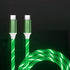 USB Type C to Type C PD Fast Charging Cable, High Data Speed Phone Charger with Visible Light Up Green Current Flow, 39
