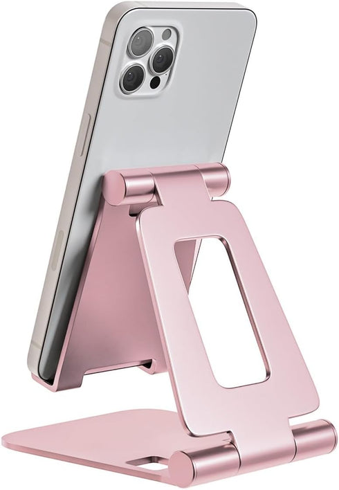 D & K Exclusives 17 16 15 14 13 12 11 8 7, Cell Phone Stand for Desk Phone Holder Foldable Portable Adjustable Cradle