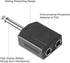 Jelanry 1/4" 6.35mm Stereo Plug Male to Dual 1/4" 6.35mm Jack Female Splitter Adapter for Guitar, Headphone
