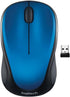 Logitech M317 Wireless Mouse, 2.4 GHz, USB Receiver, 1000 DPI Optical Tracking, 12 Month Battery, Blue, Compatible with