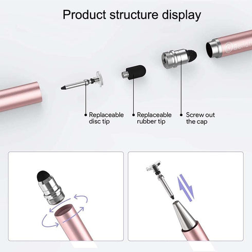 Capacitive Stylus Pens for Touch Screens - 2 in 1 Universal Stylus Pen for iPad, iPhone, Tablets, Samsung Galaxy (2
