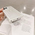 Casechics iPhone Xs Max Case: Cute 3D Crystal Bow Tie, Soft Shockproof Cover with Heart Wristband Strap (White)