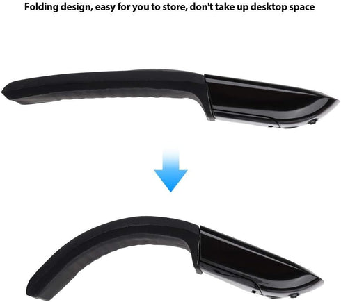 2.4G Mouse 1600DPI Ergonomic Foldable Optical Touch Mouse with USB Receiver for PC and Laptop