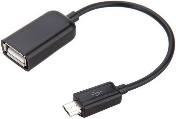 Micro USB to USB Female Adapter Cable for OTG Devices & Power Charging - Compatible with Various Models