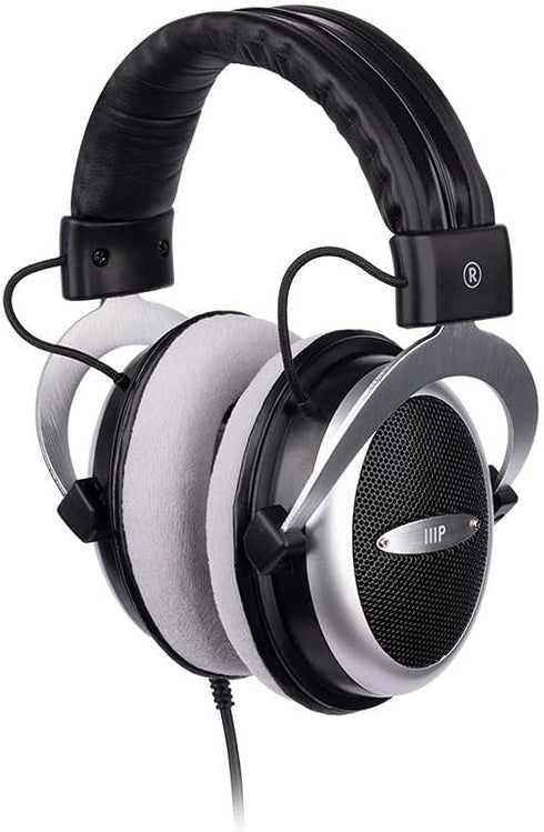 Monoprice Semi-Open Over Ear Wired Headphones, Comfortable Low Deep Bass for Kids Teens Adults, for Smartphone,