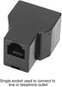 Uvital RJ12 6P6C 3 Female Telephone Line Splitters, Phone Jack Splitter, Telephone Landline Cable Connector (Black, 30