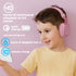 Kids Bluetooth 5.3 Headphones, Wireless 60H Play Time, Volume Limited 85/110dB, Over Ear Foldable Headset with Mic