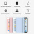 Fullgaden iPad Case, Ultra Slim Lightweight Smart Shell Stand Cover with Translucent Frosted Back, 10.2" Red