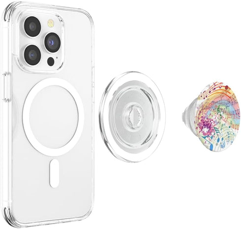 PopSockets PopGrip for MagSafe Cute Music Note Treble Clef Bass Vintage for Musicians