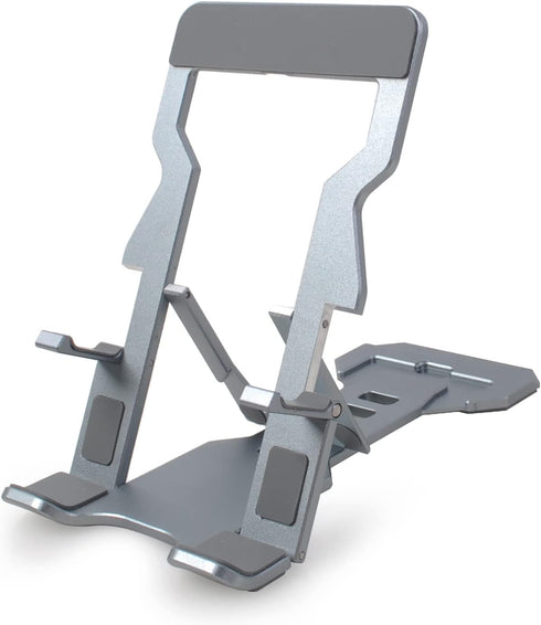 Aluminum Alloy Foldable Phone Stand, Portable Cell Phone Stand for Desk and Adjustable Height, Cell Phone Holder Cradle Dock Compatible Most of Phone