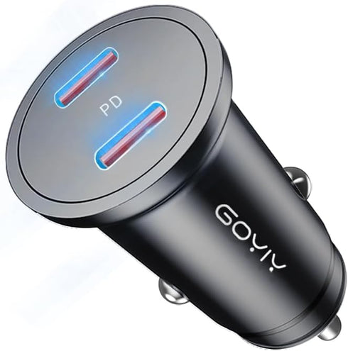 USB C Car Charger - Mini 60W Fast Charging Cigarette Lighter, Dual PD3.0 Car Charger Compatible with iPhone 15, Galaxy,