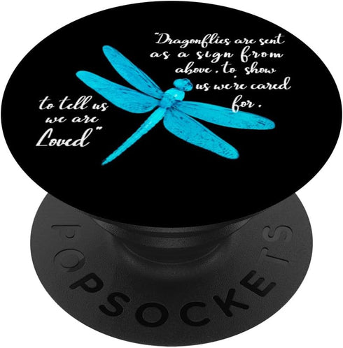 Faith Dragonfly PopSockets PopGrip - Swappable Grip for Phones & Tablets, Adhesive PopGrip for Dragonfly Lovers
