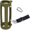LTGEM Silicone Protective Case for JBL Flip 6 Portable Bluetooth Speaker with Extra Carabiner and Strap (Green)