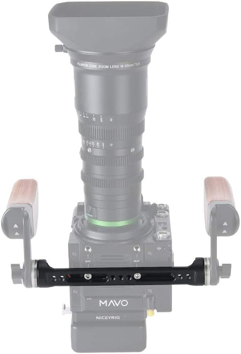 NICEYRIG Extended NATO Rail with Dual Rosette Mount, 6.5 Inch Long Rail for RED Kinefinity Cinema Camera