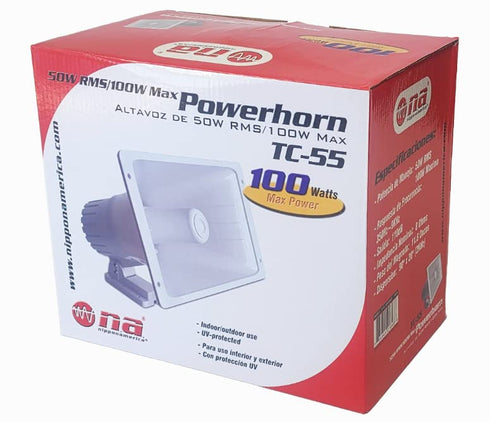 Nippon America Power Horn White 8 Ohm 100W Outdoor TC-55 Speaker
