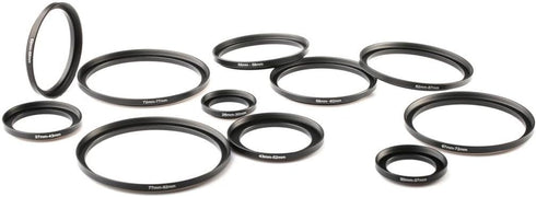 K&F Concept 11pcs Metal Stepping Rings Set, Step Up Ring 26-82MM for Canon Nikon DSLR Cameras Lens