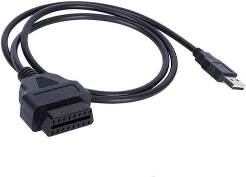 WSDMAVIS 1 Pcs 16 Pins OBD2 Extension Cable to USB Female Port Charging