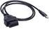 WSDMAVIS 1 Pcs 16 Pins OBD2 Extension Cable to USB Female Port Charging