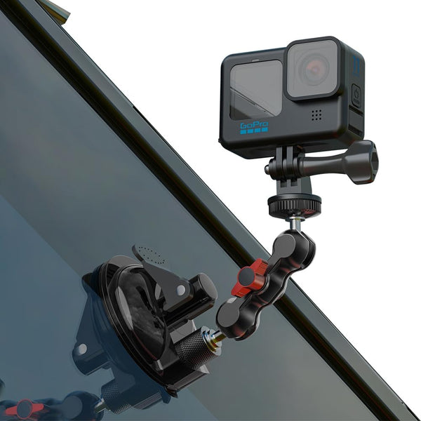 Strong Metal Suction Cup Mount Compatible with Gopro Hero 12/11/10/9/8 Black, DJI Action Cameras