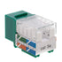 Cat5e Keystone Ethernet Wall Jack Punch Down UTP, 45-Degree Slim Profile Speed Termination, Green 45 Angled (5 Pack)