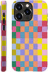 SEized Happy Colorful Checkerboard Case for iPhone 13 Pro, Durable Protection for Girl Women Boy Men