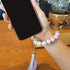 Boho Silicone Phone Wrist Strap, Cell Phone Lanyard Keychain with Universal Strap Holder Connector, Purple