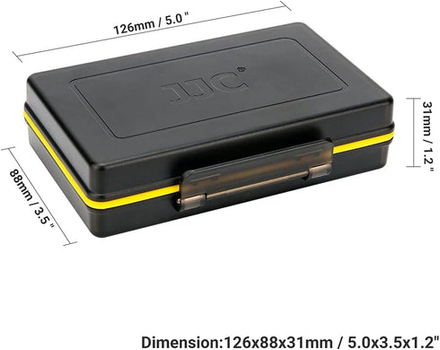 Compact AAA Triple A Battery Storage Case Holder, Hard Plastic Box for 16pcs AAA Batteries, Water-resistant