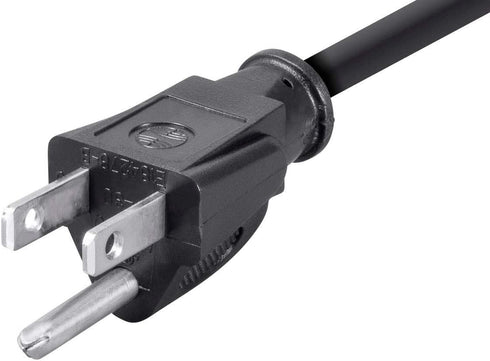 Monoprice 6ft 14AWG Right Angle Power Cord Cable w/ 3 Conductor PC Power Connector Socket (C13/5-15P), Black