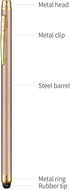 ChaoQ Stylus for Touch Screens, Capacitive Stylus Pen (10 Pcs) - Black, White, Silver, Gold, Red with 12 Tips