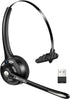 TECKNET Wireless Headset, Bluetooth Headphones with Noise Cancelling Microphone, Hands-Free for Cellphone/PC/Home