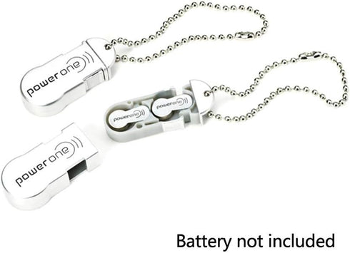 Hearing Aid Battery Case, Small Plastic Button Cell Holder Storage Caddy with Key Chain for P13/P312/P10