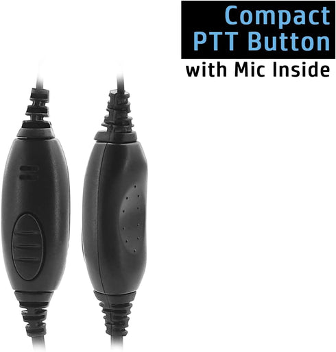 2 X Clip Ear Earpiece Headset for Uniden Radio, Walkie Talkie Ear Hook with Mic PTT 2.5mm 1-pin